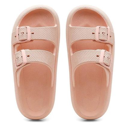 Imagem de Sandália Chinelo Nuvem Plataforma Tira Dupla Com Fivela Flat