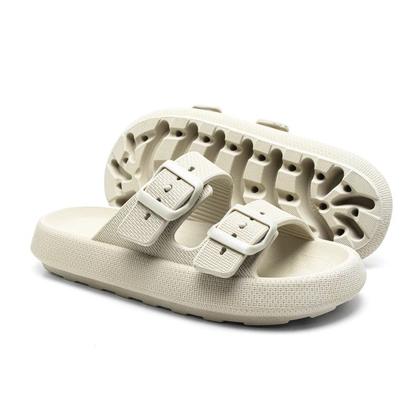 Imagem de Sandália Chinelo Nuvem Plataforma Tira Dupla Com Fivela Flat