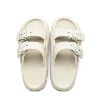 Imagem de Sandália Chinelo Nuvem Plataforma Tira Dupla Com Fivela Flat