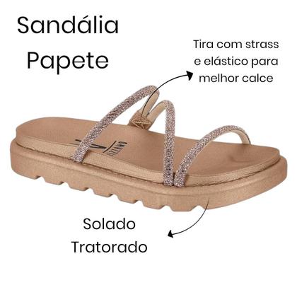 Imagem de Sandalia chinelo  papete feminino strass -vizzano 6459.318