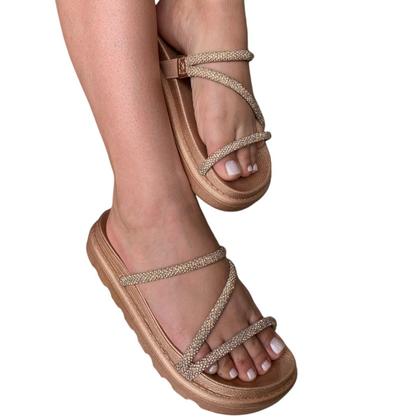 Imagem de Sandalia chinelo  papete feminino strass -vizzano 6459.318