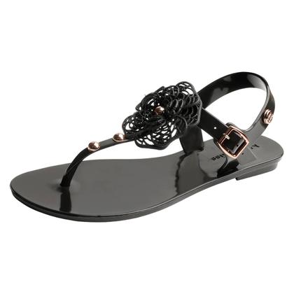 Imagem de Sandália Chinelo Rasteira Flores ref 10207