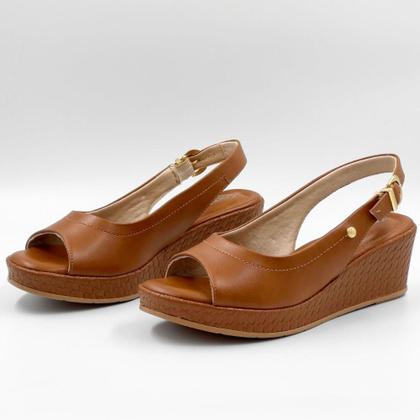 Imagem de Sandália Comfortflex Anabela Casual Feminina