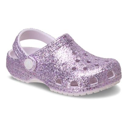 Imagem de Sandália Crocs Classic Chunky Glitter Clog T Grape Ice