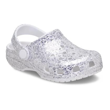 Imagem de Sandália Crocs Classic Dazzle Glitter Clog T Silver