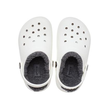 Imagem de Sandália crocs classic lined clog infantil white/grey