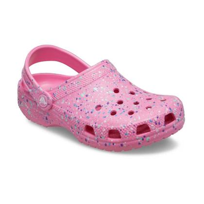 Imagem de Sandália Crocs Classic Paint Splatter Clog K Pink Lemonade/Multi
