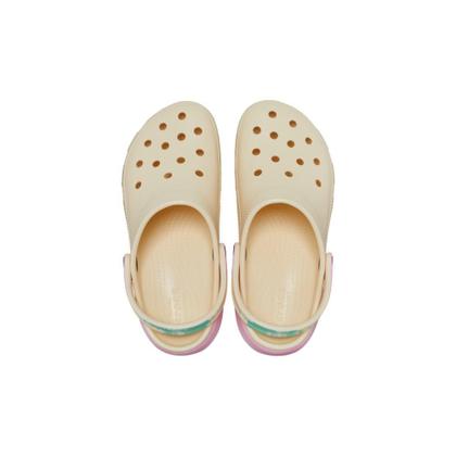 Imagem de Sandália crocs classic plataform ombre clog vanilla/multi