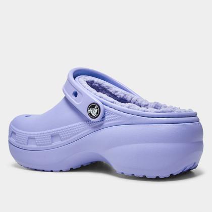 Imagem de Sandália Crocs Classic Platform Lined Clog Feminina