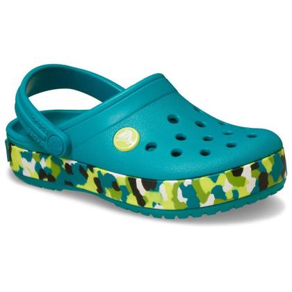 Imagem de Sandália Crocs Crocband Glow Confetti Band Clog T Turbo Teal/Multi