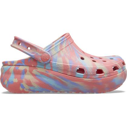 Imagem de Sandália crocs marbled cutie clog juvenil guava/multi