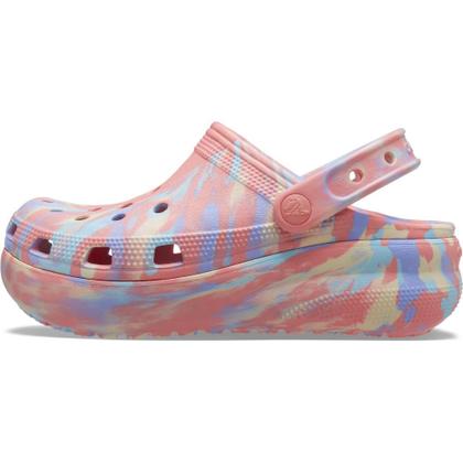 Imagem de Sandália crocs marbled cutie clog juvenil guava/multi