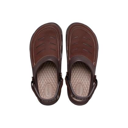 Imagem de Sandália crocs yukon vista ii lr clog espresso/mushroom