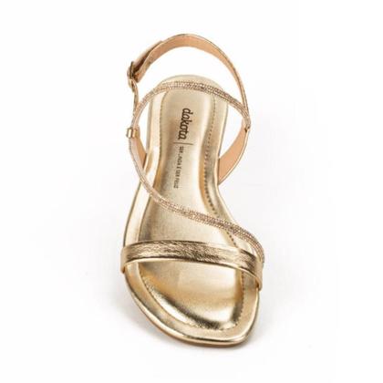 Imagem de Sandália Dakota Rasteira Metalizada com Strass Y7923