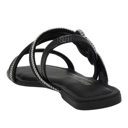 Imagem de Sandália Dakota Rasteira Preta com Brilhos Y7901