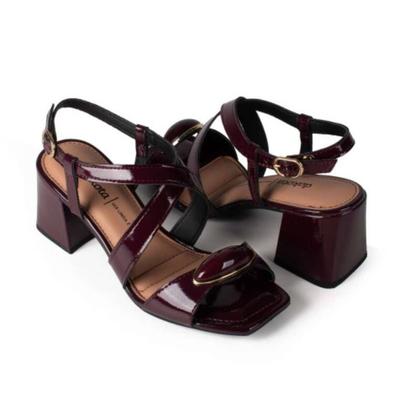 Imagem de Sandalia Dakota Salto Bloco Cherry - Feminina - Vermelho