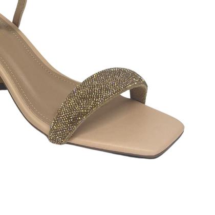 Imagem de Sandália Dalici Salto Bloco Com Stras