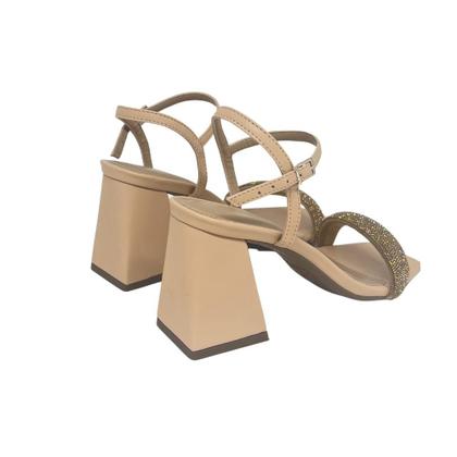 Imagem de Sandália Dalici Salto Bloco Com Stras