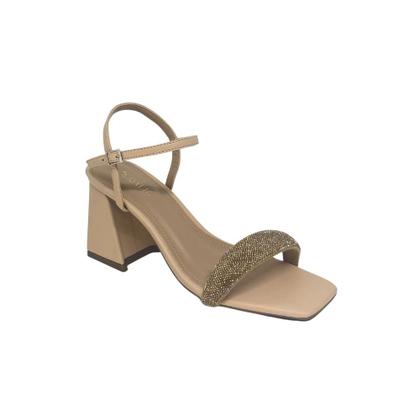 Imagem de Sandália Dalici Salto Bloco Com Stras