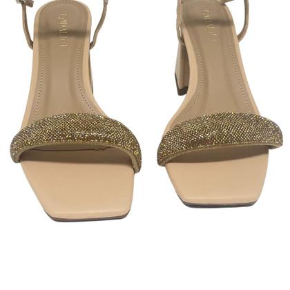 Imagem de Sandália Dalici Salto Bloco Com Stras