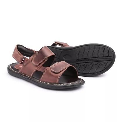 Imagem de Sandália De Couro Estilo 3 Faixas