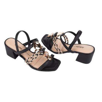 Imagem de Sandália de Salto Bloco Feminino Dakota Y8211 Preto