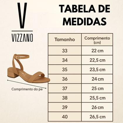 Imagem de Sandália de Salto Casual Feminino Vizzano 6291.900 Pelica Preto