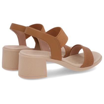 Imagem de Sandália Fem. Usaflex Salto Bloco Couro e Elástico UC220030