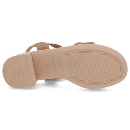 Imagem de Sandália Fem. Usaflex Salto Bloco Couro e Elástico UC220030