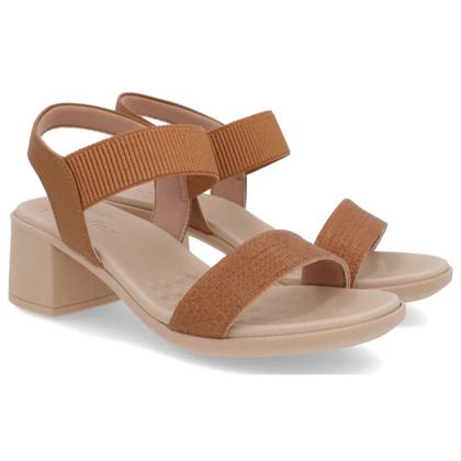 Imagem de Sandália Fem. Usaflex Salto Bloco Couro e Elástico UC220030