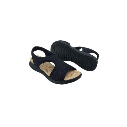 Imagem de Sandália Feminina Anabela Lycra Calce Fácil Ortopédica Comfortflex 2351402