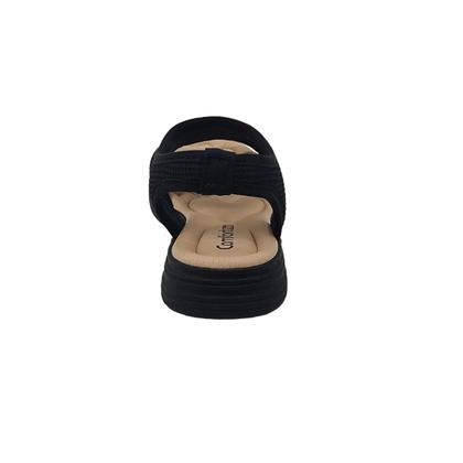 Imagem de Sandália Feminina Anabela Lycra Calce Fácil Ortopédica Comfortflex 2351402