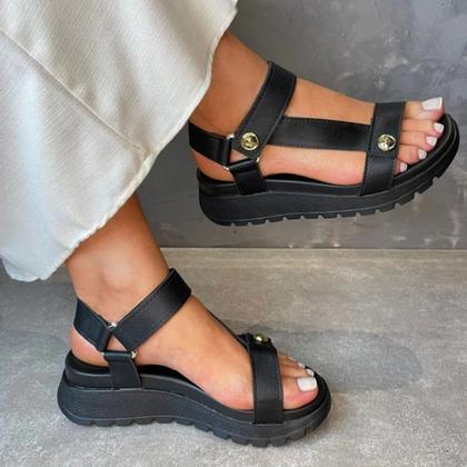 Imagem de Sandália Feminina Anabela Média Conforto Papete Modare