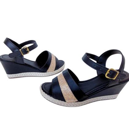 Imagem de Sandália Feminina AnaBela Salto Plataforma Modelo Peep Toe Elegante e Confortavel