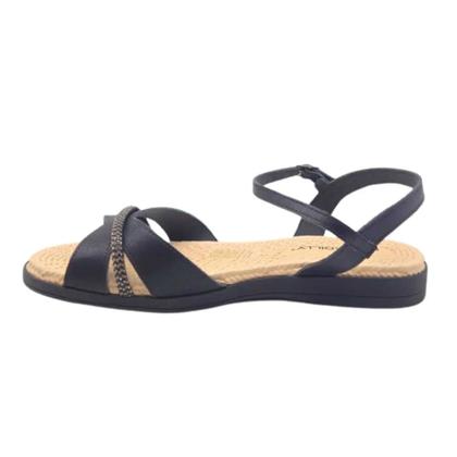 Imagem de Sandalia Feminina Anatomica Leve Strass Anabela Piccadilly 513012