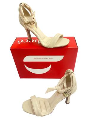 Imagem de Sandália feminina bebecê t7539-445 salto alto fino 8,5 cm de altura