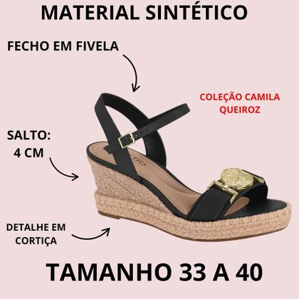 Imagem de Sandália Feminina Beira Rio Tamanco Anabela Conforto 8486124