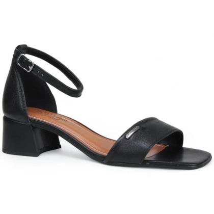 Imagem de Sandália feminina bottero 356705 em couro salto bloco baixo 4 cm