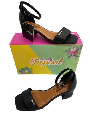 Sandália feminina bottero 356705 em couro salto bloco baixo 4 cm Imagem de Sandália feminina bottero 356705 em couro salto bloco baixo 4 cm