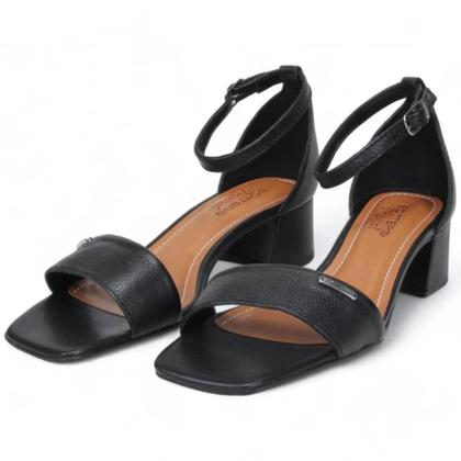 Sandália feminina bottero 356705 em couro salto bloco baixo 4 cm Imagem de Sandália feminina bottero 356705 em couro salto bloco baixo 4 cm