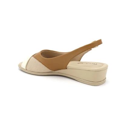 Imagem de Sandalia feminina comfortflex 2470405 anabela anatomica ortopedica