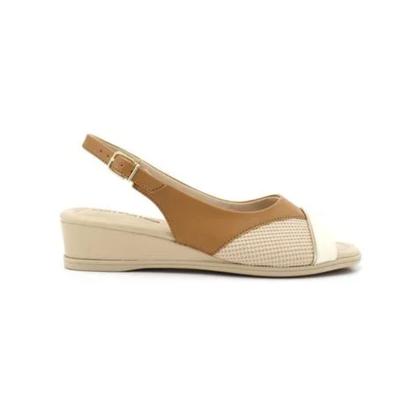 Imagem de Sandalia feminina comfortflex 2470405 anabela anatomica ortopedica