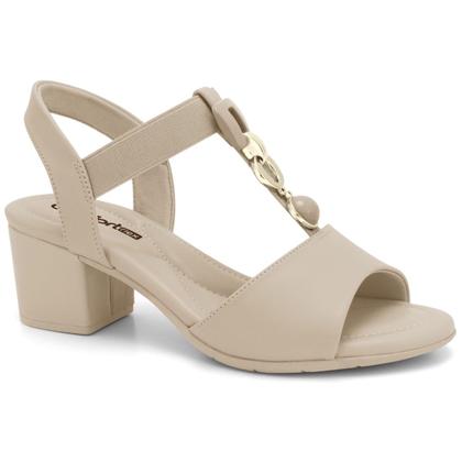 Imagem de Sandália feminina comfortflex elástico salto bloco tamanco