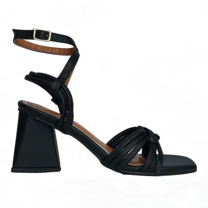 Imagem de Sandália Feminina Confort Salto Grosso Social Elegante