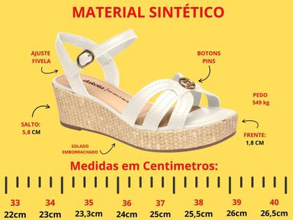Imagem de Sandália Feminina Dakota Plataforma Anabela Conforto Y9811