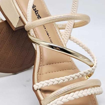 Sandália Feminina Dakota Salto Baixo Estilo Conforto Y9342