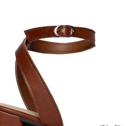 Imagem de Sandália Feminina Dakota Salto Bloco Laço Marrom/Bege