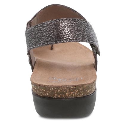 Imagem de Sandália feminina Dansko Reece Pewter Metallic Memory Foam 5,5-6M