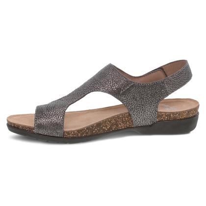 Imagem de Sandália feminina Dansko Reece Pewter Metallic Memory Foam 5,5-6M