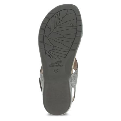 Imagem de Sandália feminina Dansko Reece Pewter Metallic Memory Foam 5,5-6M